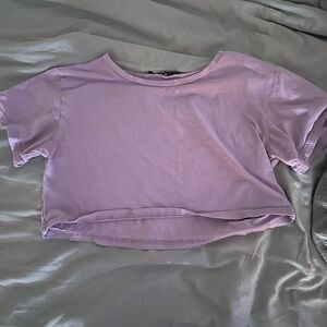 purple crop tee nasty gal xs